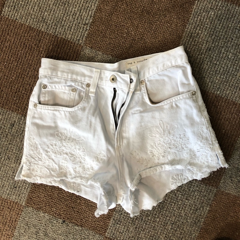 Rag & bone , size 25 , white jean shorts